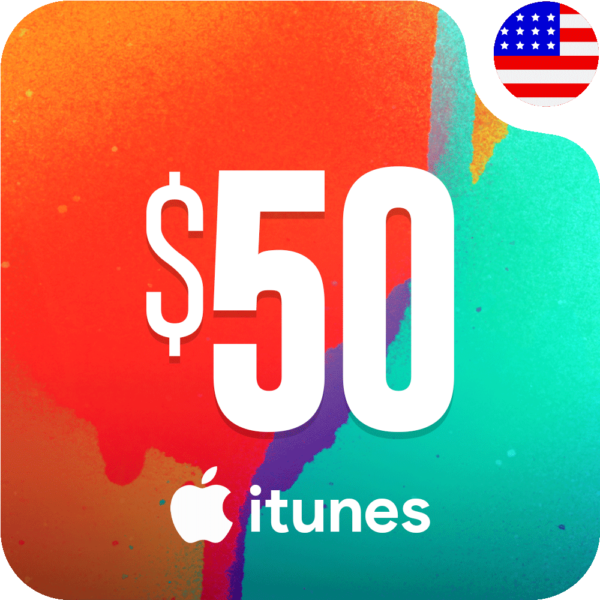 خرید گیفت کارت اپل آیتونز 50 دلاری آمریکا