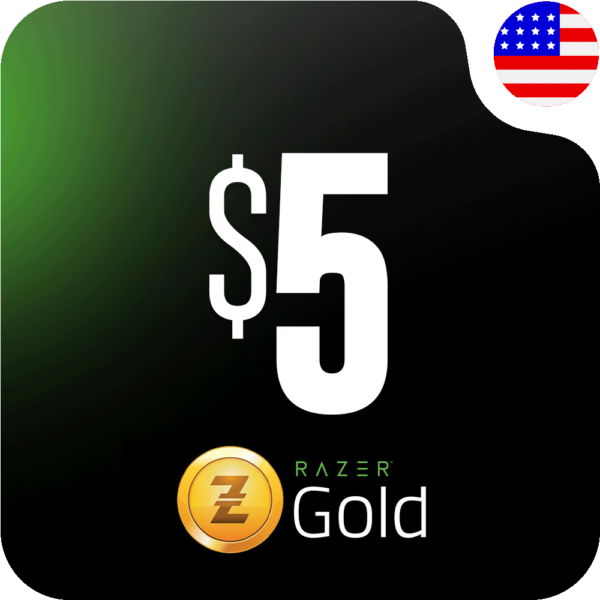 خرید گیفت کارت ریزر گلد 5 دلاری آمریکا (Razer Gold)