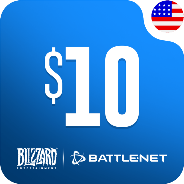 خرید گیفت کارت بلیزارد بتل نت 10 دلاری آمریکا (Battle.net)