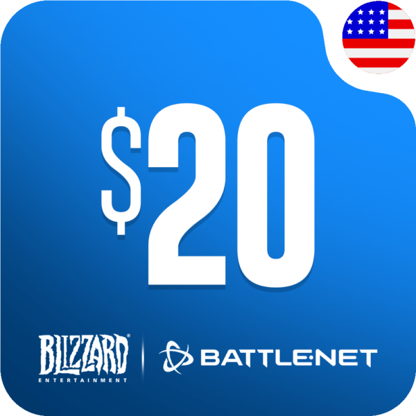 خرید گیفت کارت بلیزارد بتل نت 20 دلاری آمریکا (Battle.net)