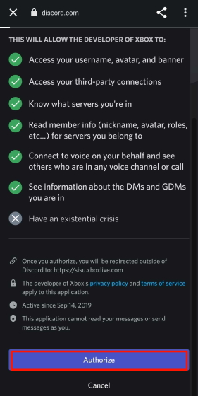 Discord XBox