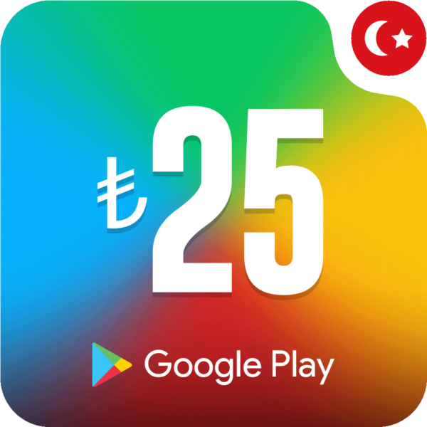 خرید گیفت کارت گوگل پلی 25 لیر ترکیه