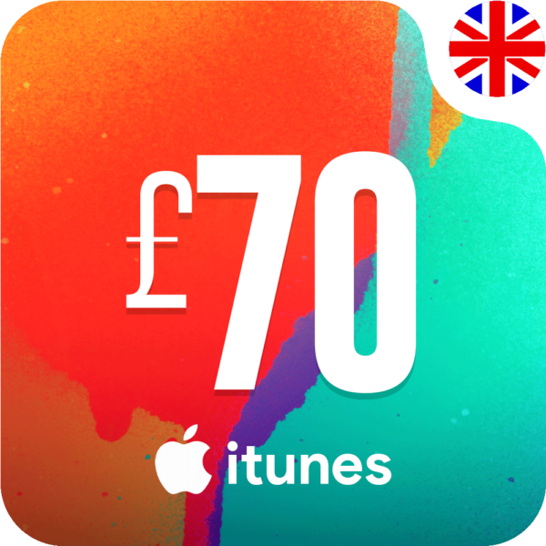خرید گیفت کارت اپل آیتونز 70 پوندی انگلیس