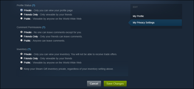 تنظیمات Steam Preferences