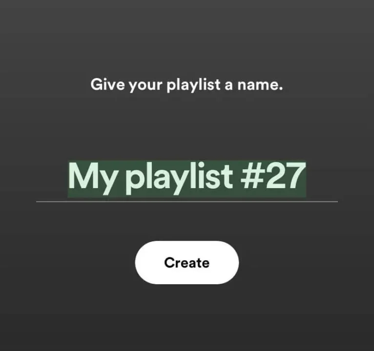 انتخاب نام برای پلی لیست در اسپاتیفای