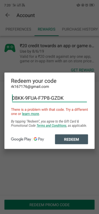 شیوه وارد کردن کد گیفت کارت در گوگل پلی