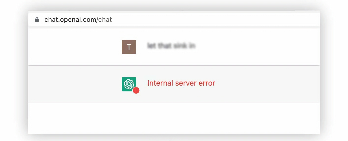 خطای Internal Server Error در بات ChatGPT